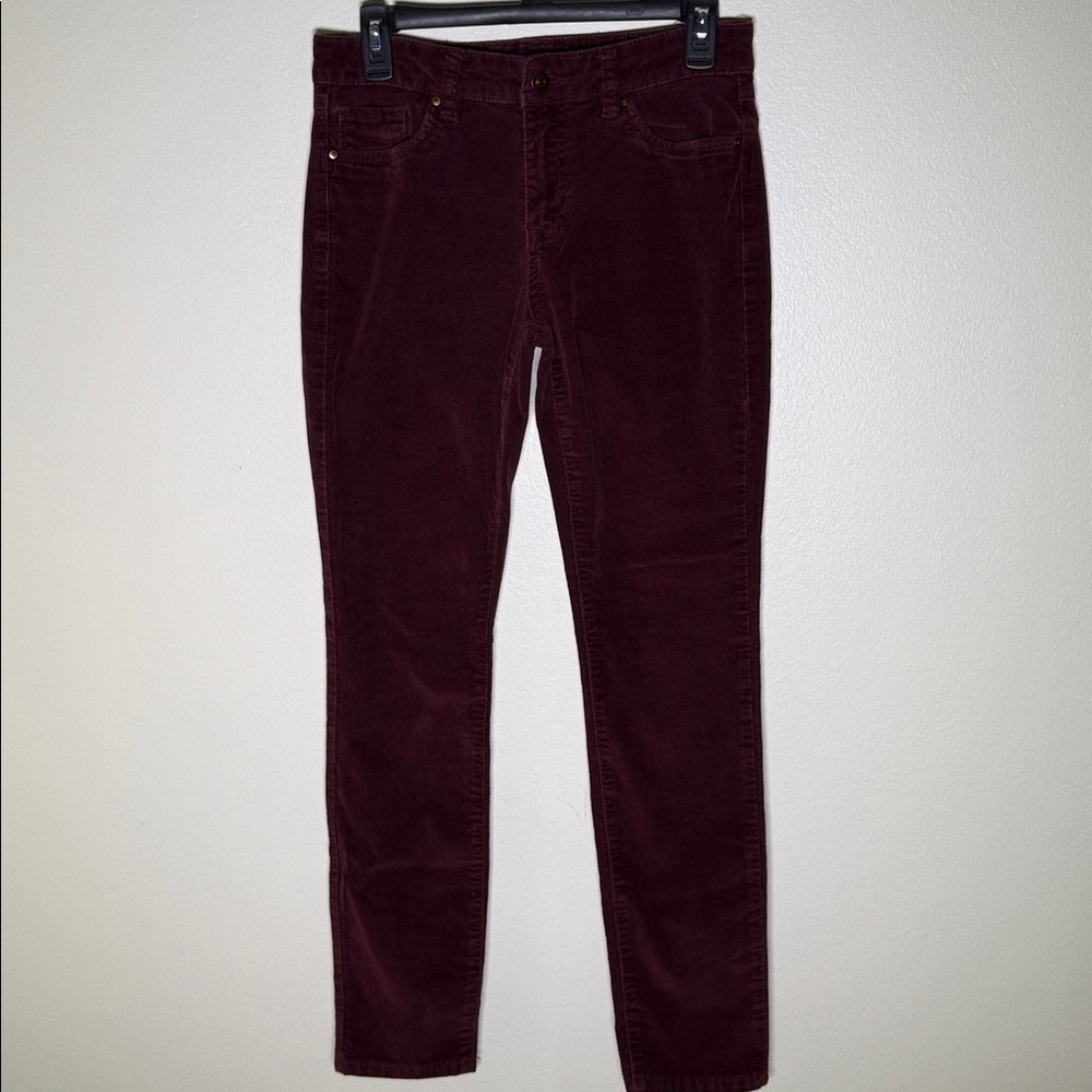 British Khaki burgundy corduroy pants